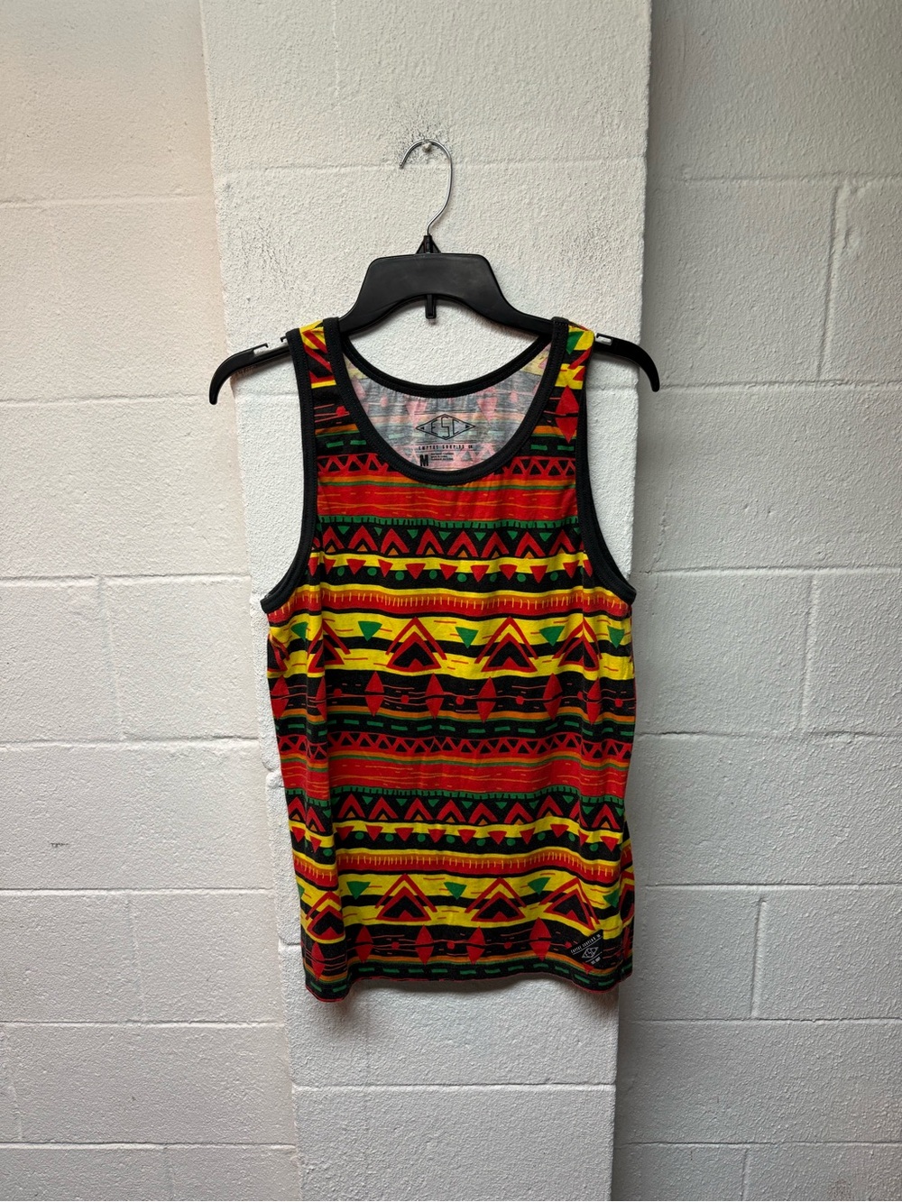 Empyre Multicolor Tribal Print Tank Top - Red, Yellow, Green, Black